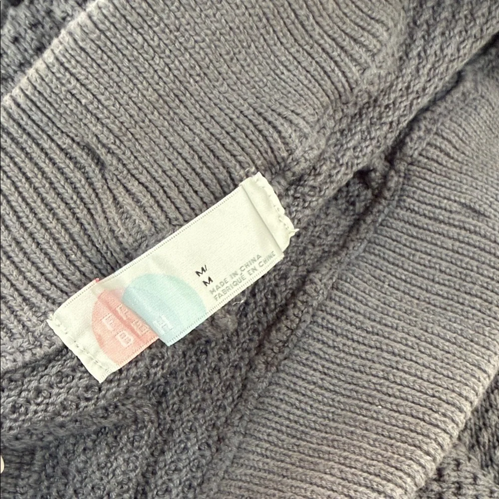 Free People Charcoal Gray Waffle Knit Jogger Pants - Picture 5 of 6